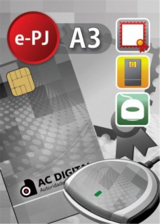 Certificado Digital para Pessoa Jurídica A3 de 18 meses em cartão + leitora para ME/EPP/MEI (e-PJ A3)